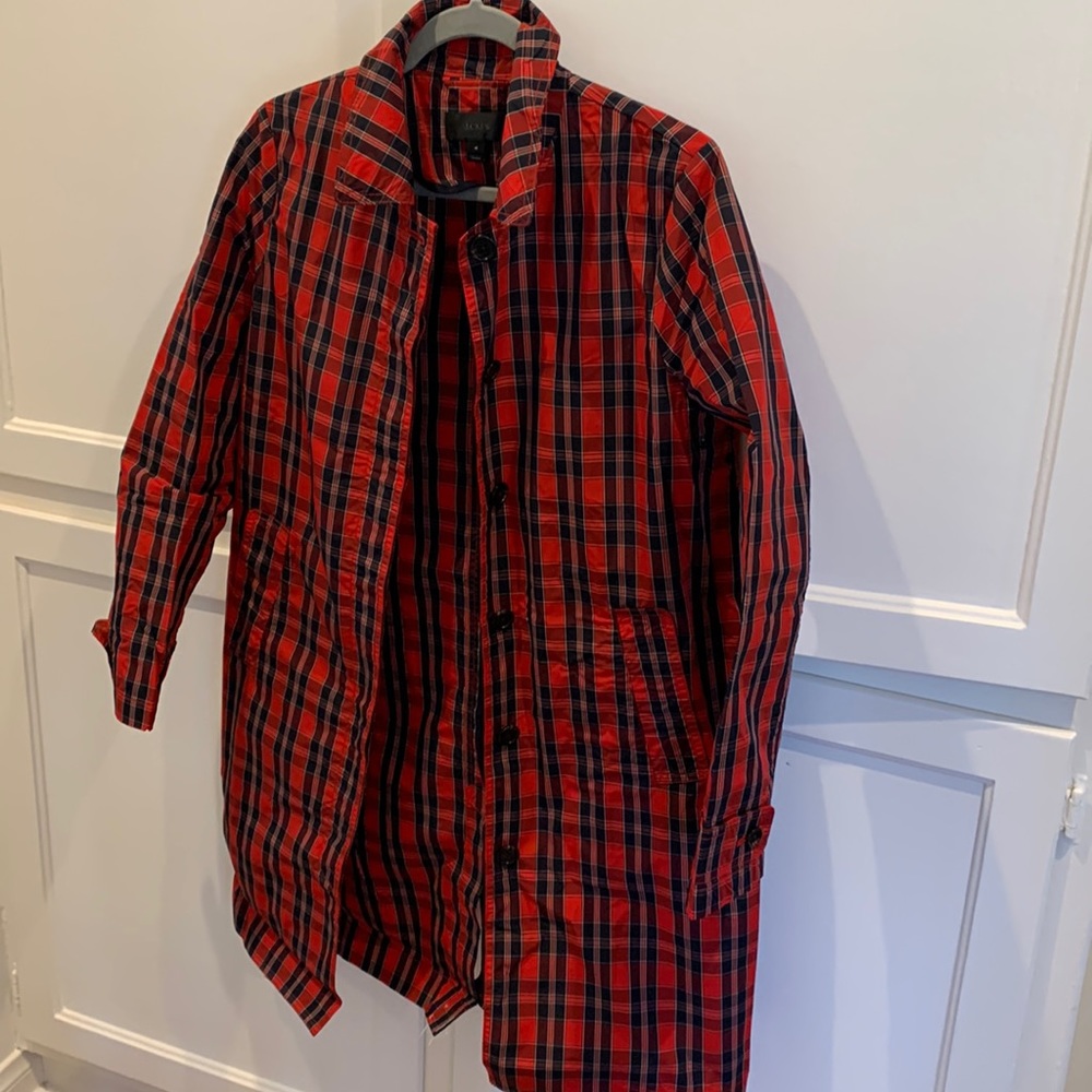 Almost brand new rain coat j crew